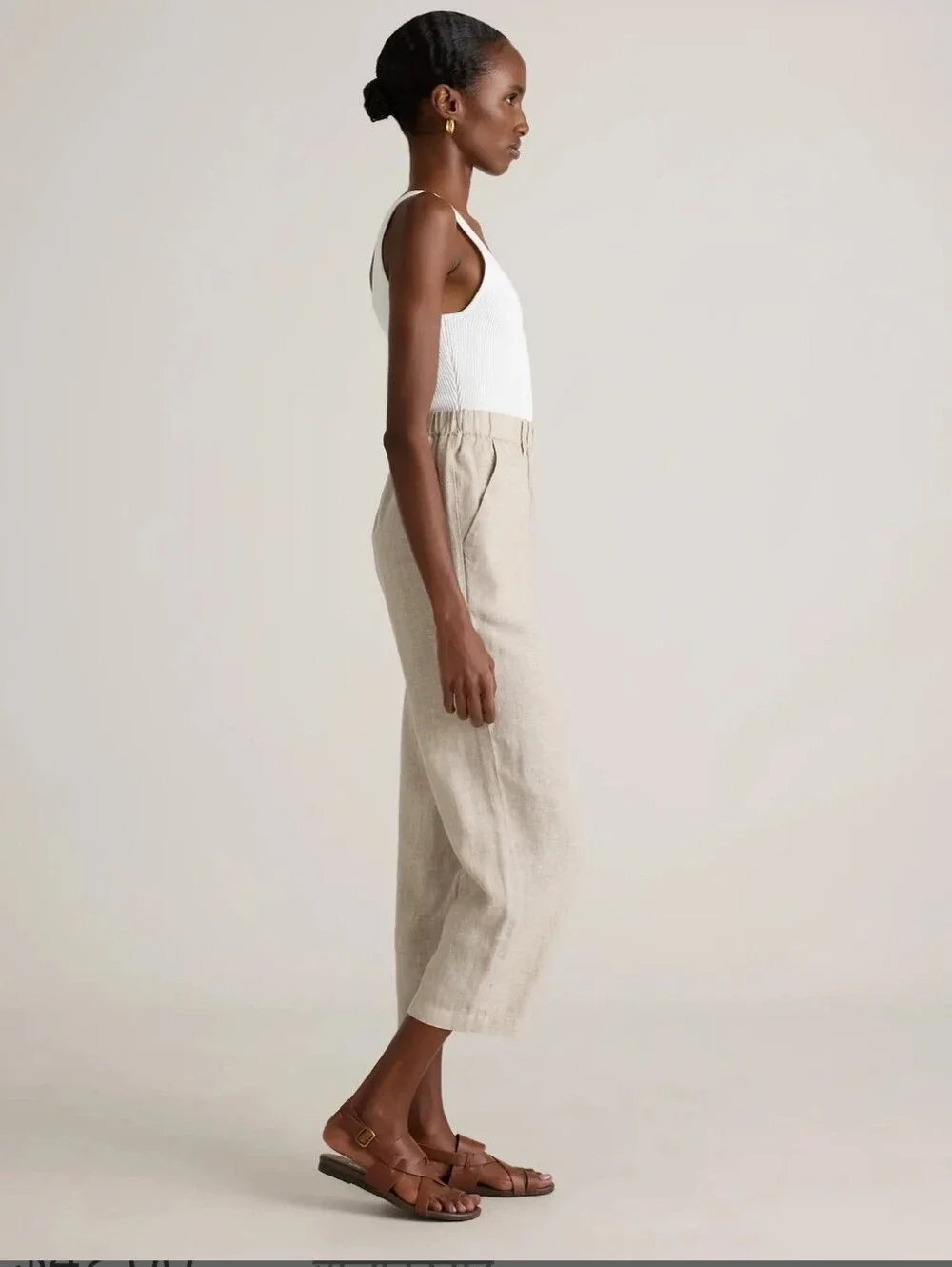 QUINCE 100% EUROPEAN LINEN PANTS FLAX SZ XS